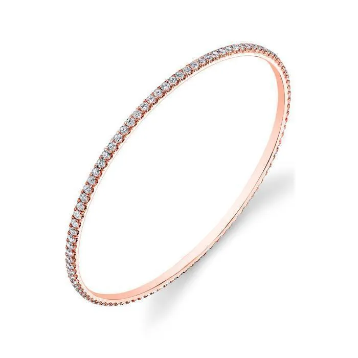 Forever One Moissanite Pave Bangle Bracelet