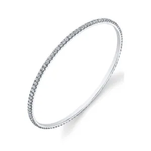 Forever One Moissanite Pave Bangle Bracelet