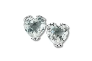 Glow Heart Earrings- White Topaz