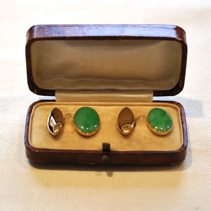 Jade Cuff Links