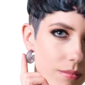 Leetie Lovendale - Charcoal Grey Snail Shell Hoop Earrings