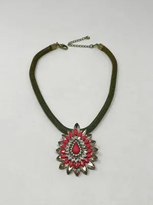 Lydell NYC Bronze & Pink Retro Necklace