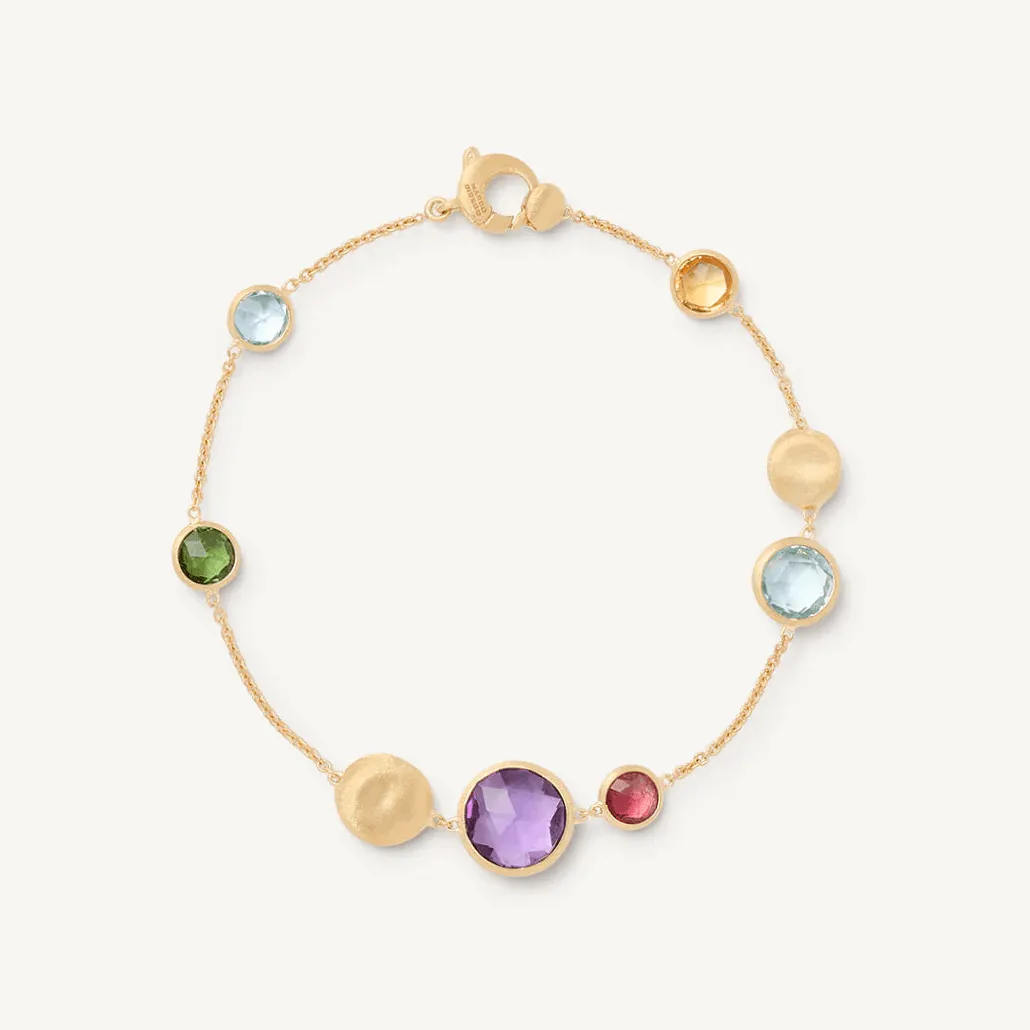 Marco Bicego Jaipur 18k Gold Gemstone Bracelet Multi Coloured