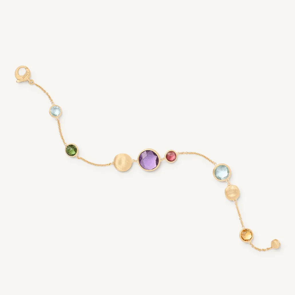 Marco Bicego Jaipur 18k Gold Gemstone Bracelet Multi Coloured