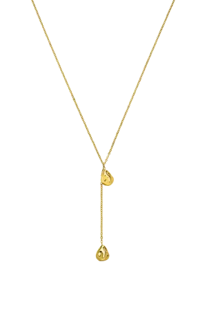 Molten Y-Necklace 14K Gold Plated