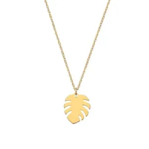 Nanda Monstera Charm Necklace