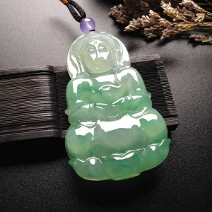 Natural Jade Pendant Jadeite Guan Yin Pendant PT549