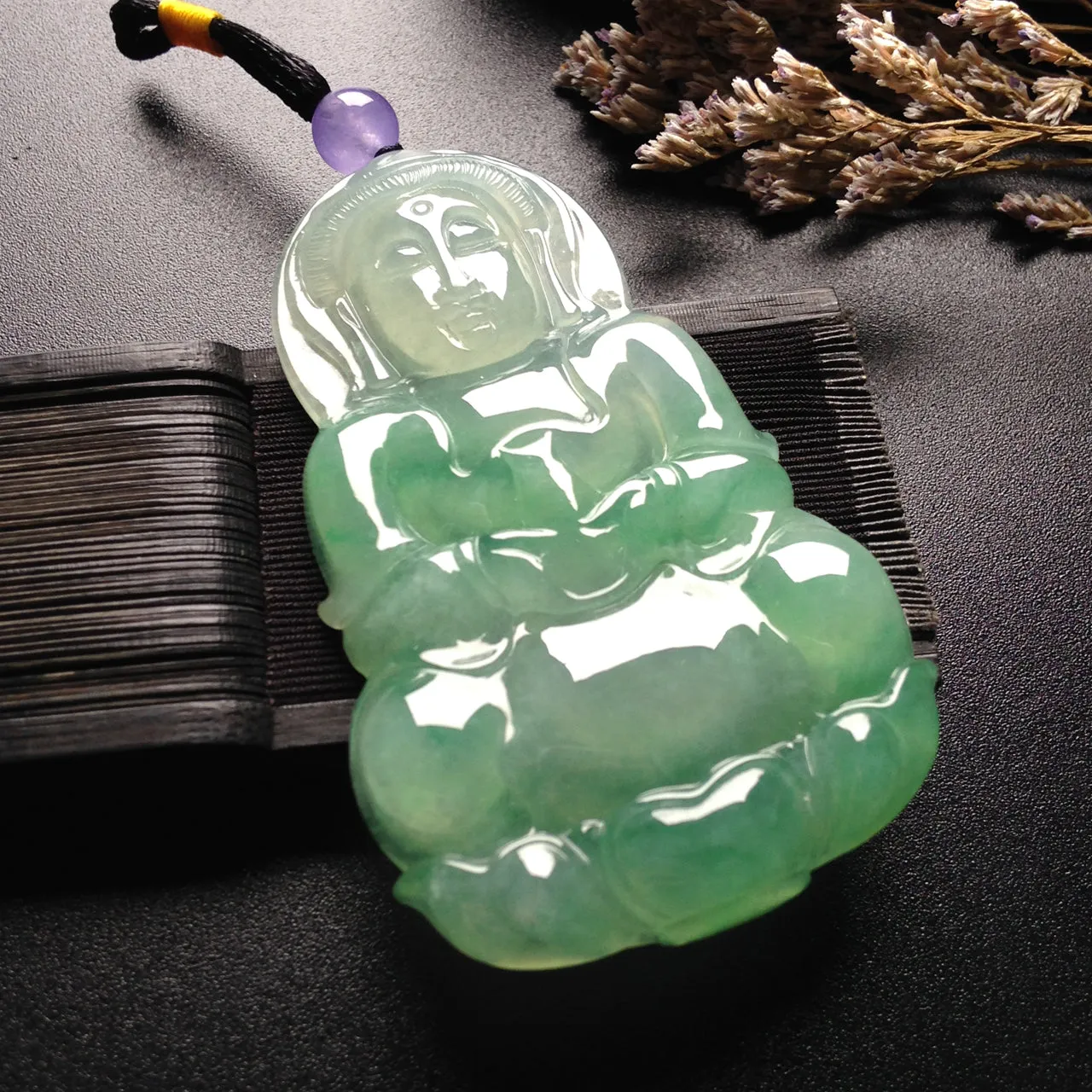 Natural Jade Pendant Jadeite Guan Yin Pendant PT549