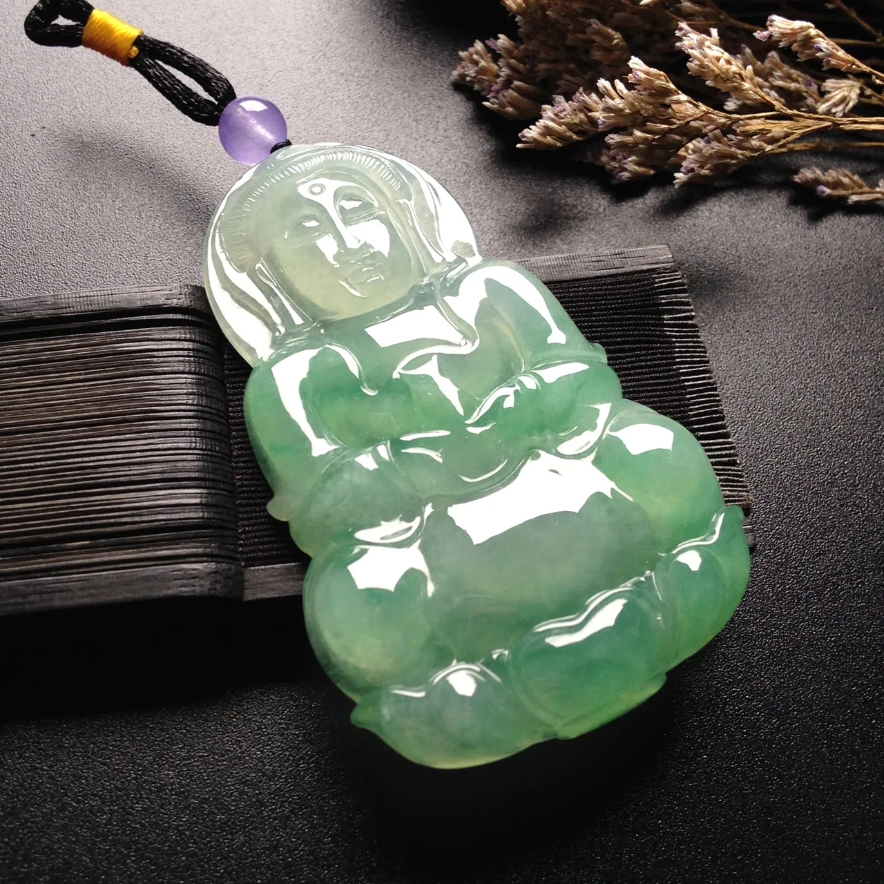 Natural Jade Pendant Jadeite Guan Yin Pendant PT549