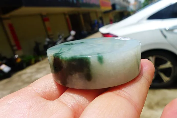 Natural Jade Rough Jadeite Raw (108g,5.2X5.2X1.5cm)