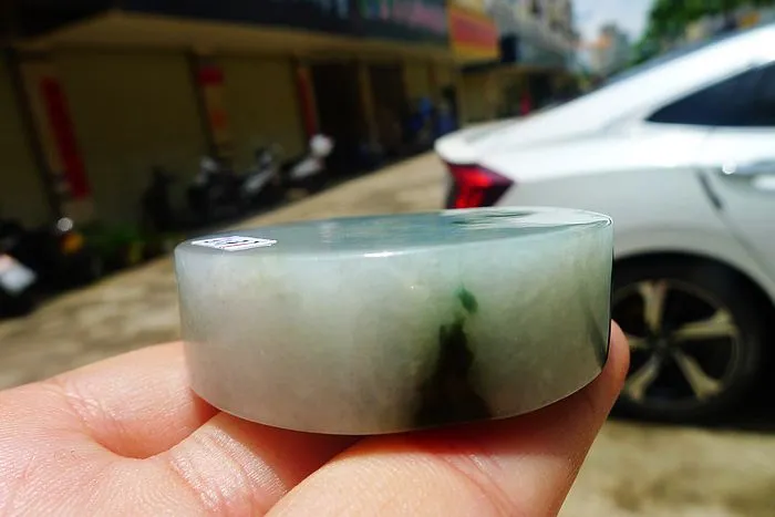 Natural Jade Rough Jadeite Raw (108g,5.2X5.2X1.5cm)