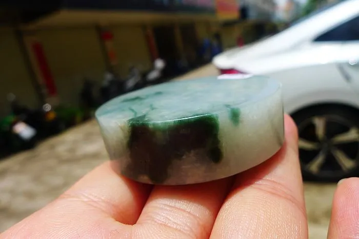 Natural Jade Rough Jadeite Raw (108g,5.2X5.2X1.5cm)