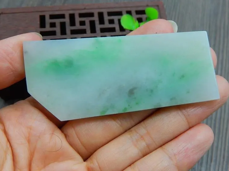 Natural Jade Rough Jadeite Raw (32g, 73X30X5.2mm)