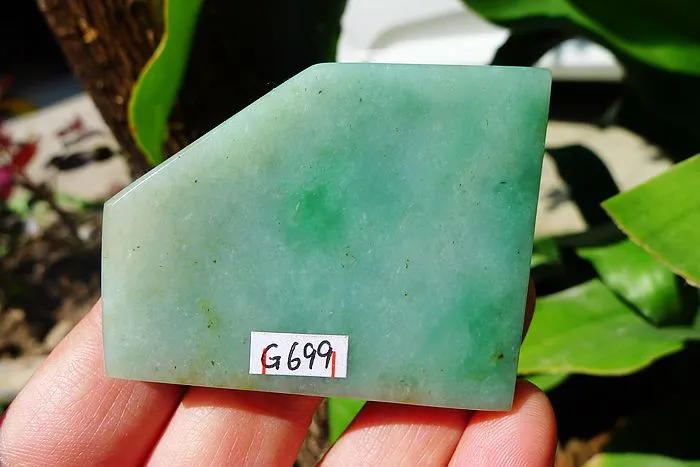 Natural Jade Rough Jadeite Raw (46g,5.5X4.4X0.65cm)