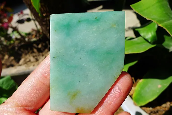 Natural Jade Rough Jadeite Raw (46g,5.5X4.4X0.65cm)