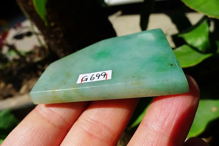 Natural Jade Rough Jadeite Raw (46g,5.5X4.4X0.65cm)