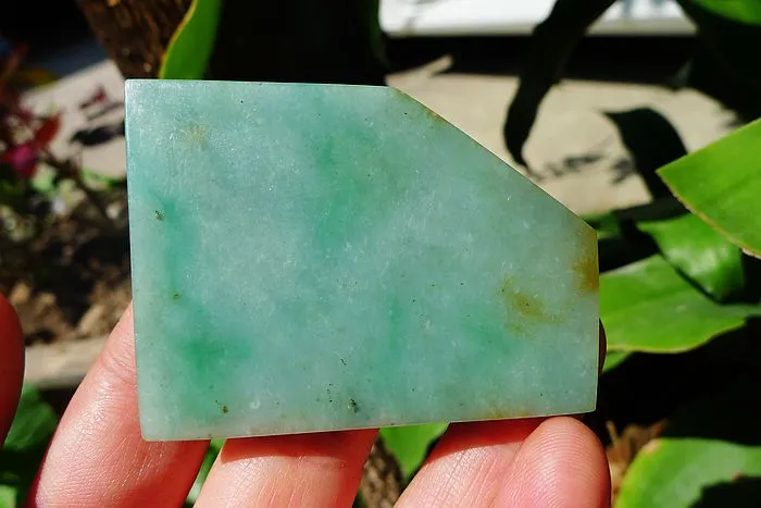 Natural Jade Rough Jadeite Raw (46g,5.5X4.4X0.65cm)