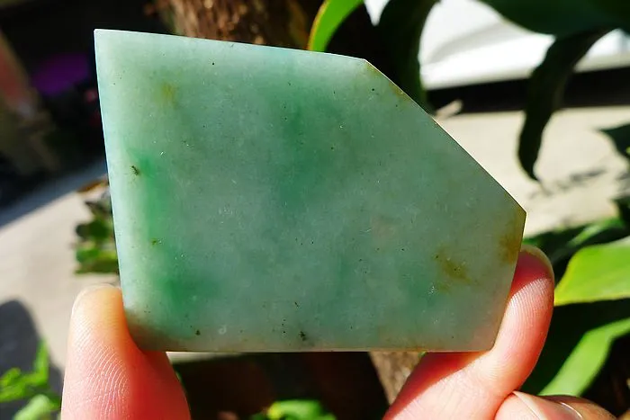 Natural Jade Rough Jadeite Raw (46g,5.5X4.4X0.65cm)