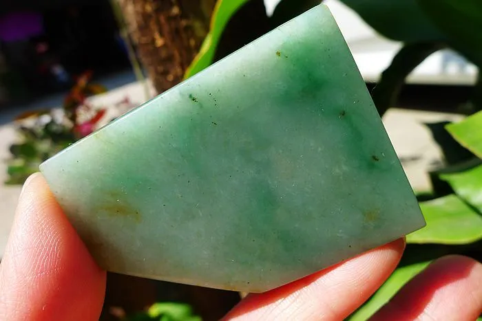 Natural Jade Rough Jadeite Raw (46g,5.5X4.4X0.65cm)