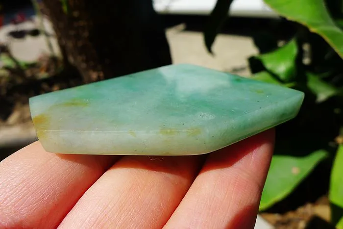 Natural Jade Rough Jadeite Raw (46g,5.5X4.4X0.65cm)