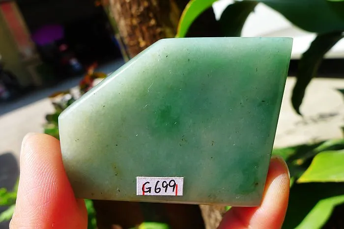 Natural Jade Rough Jadeite Raw (46g,5.5X4.4X0.65cm)