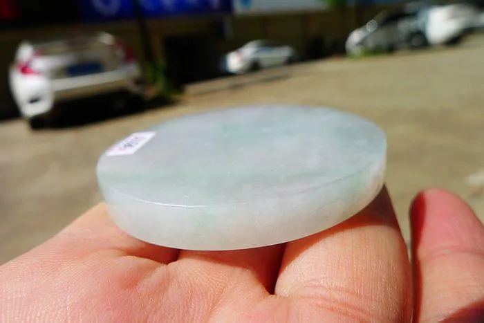 Natural Jade Rough Jadeite Raw (51g,5.2X0.7cm)