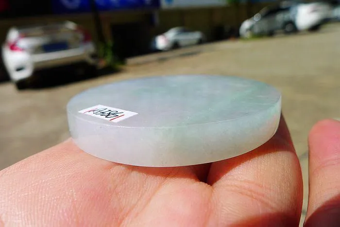 Natural Jade Rough Jadeite Raw (51g,5.2X0.7cm)