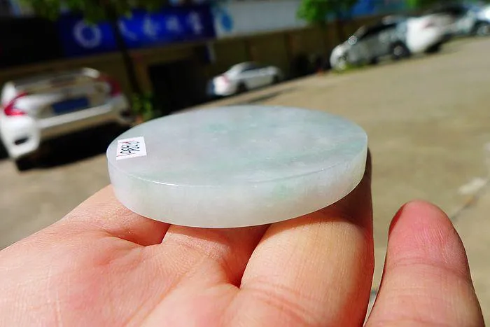 Natural Jade Rough Jadeite Raw (51g,5.2X0.7cm)