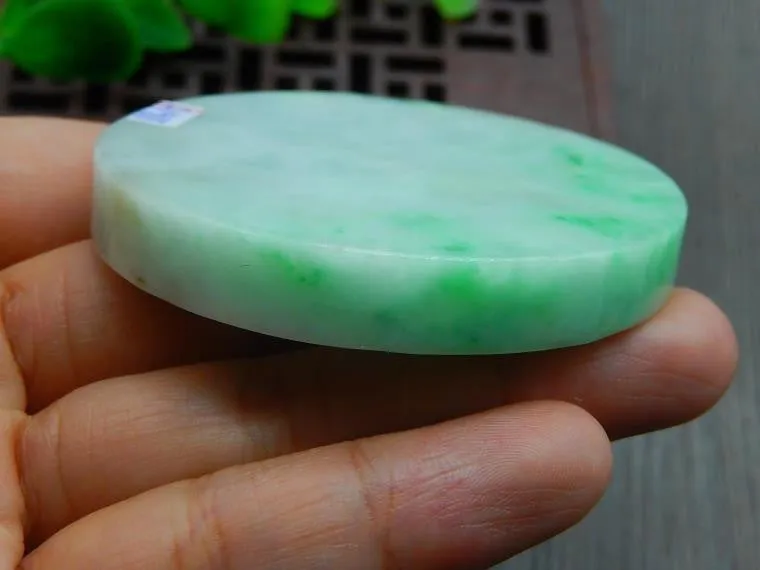 Natural Jade Rough Jadeite Raw (69g, 56X56X8.4mm)