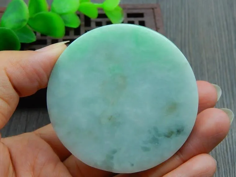 Natural Jade Rough Jadeite Raw (69g, 56X56X8.4mm)