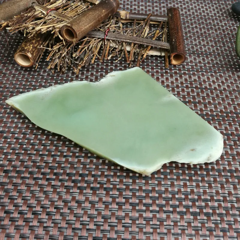 Natural Kunlun Jade Rough Nephrite Raw (10.5X9X6cm)