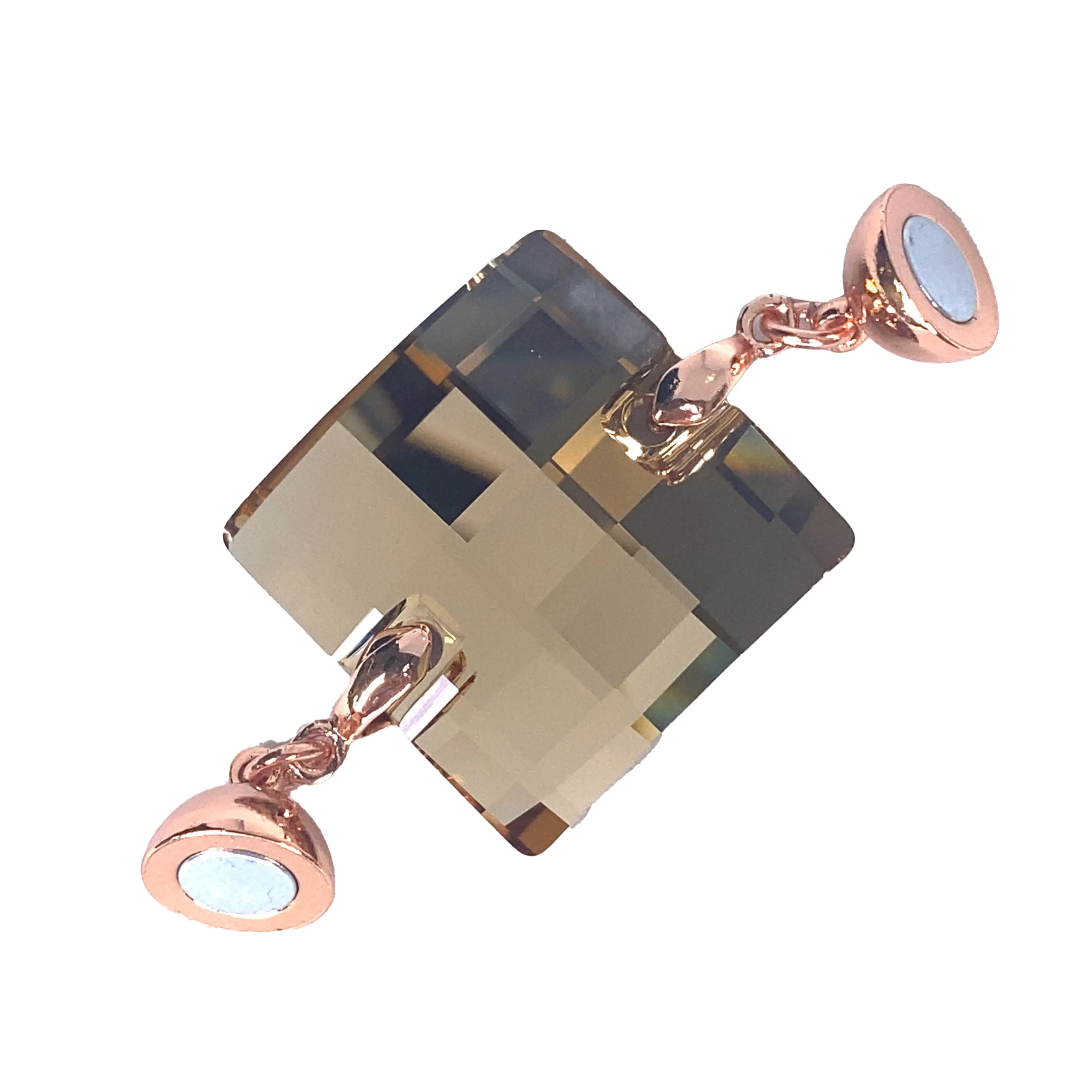 Pendant - Square (Foil back) - Light Colorado Topaz