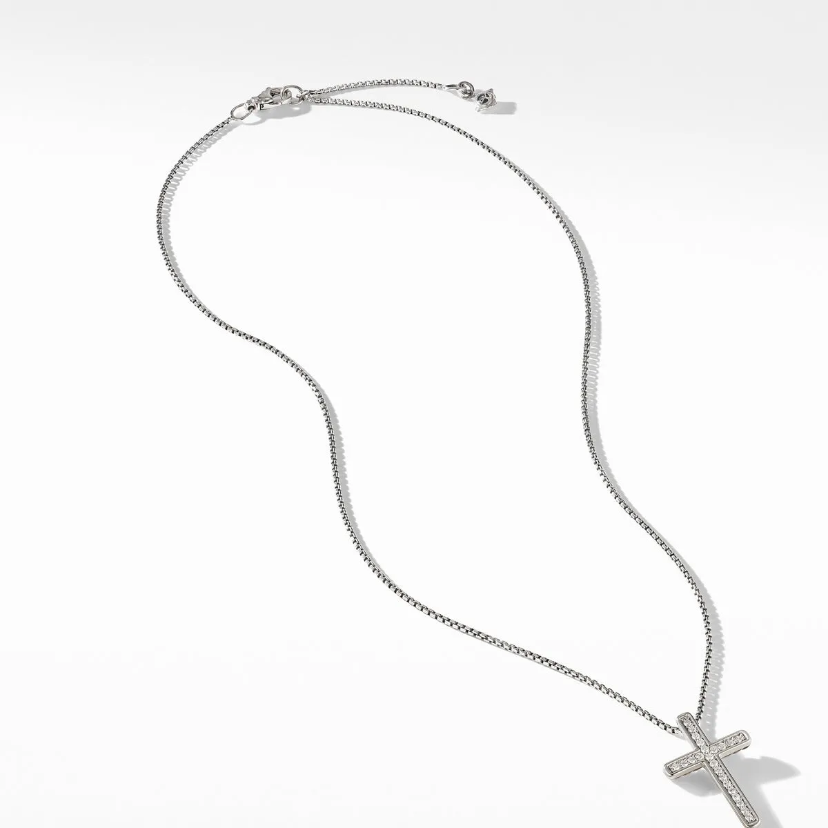 Petite Pave Cross Necklace with Diamonds