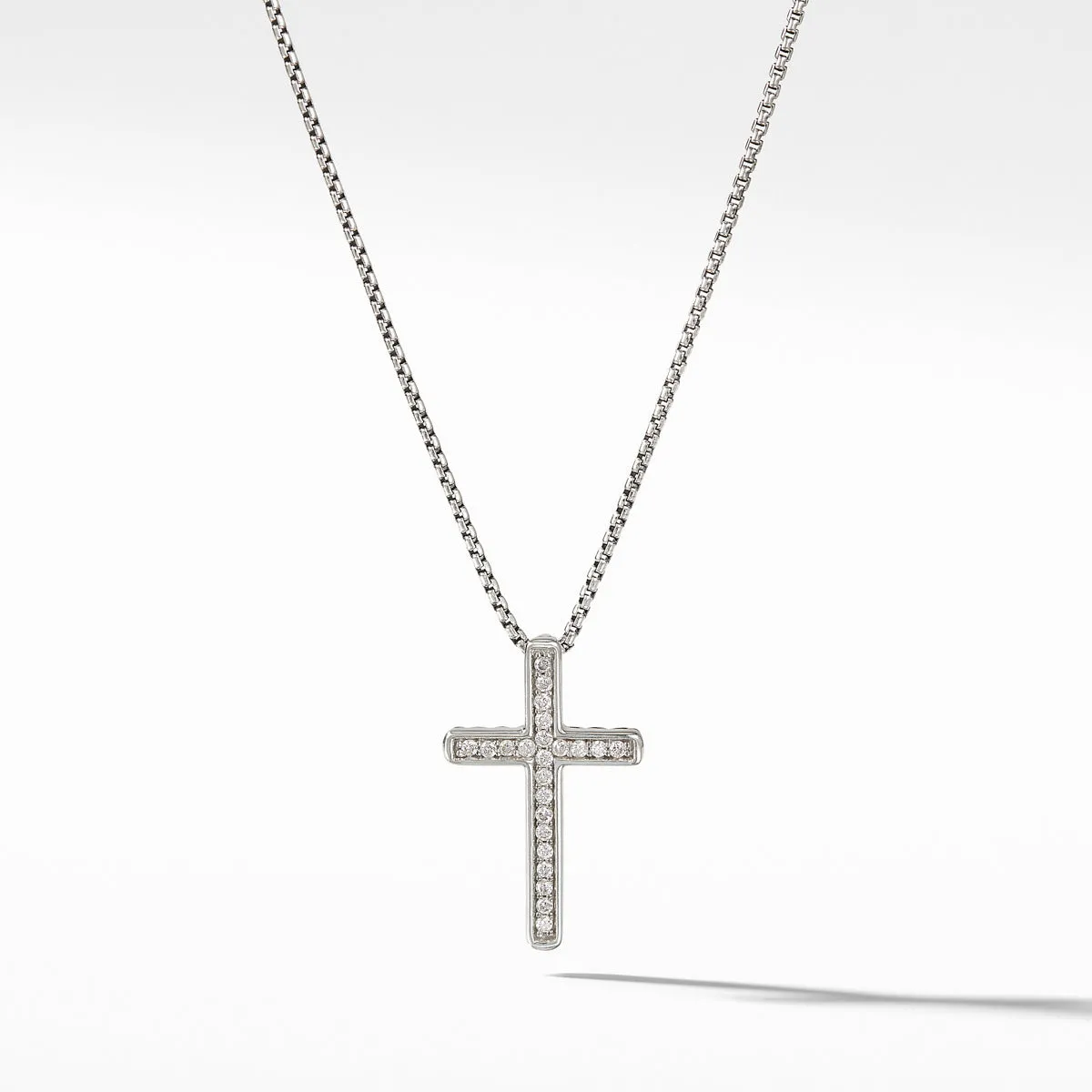 Petite Pave Cross Necklace with Diamonds