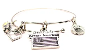 Proud To Be Korean American Expandable Bangle Bracelet