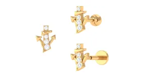 Real Diamond Quirky Earring for Tragus Piercing