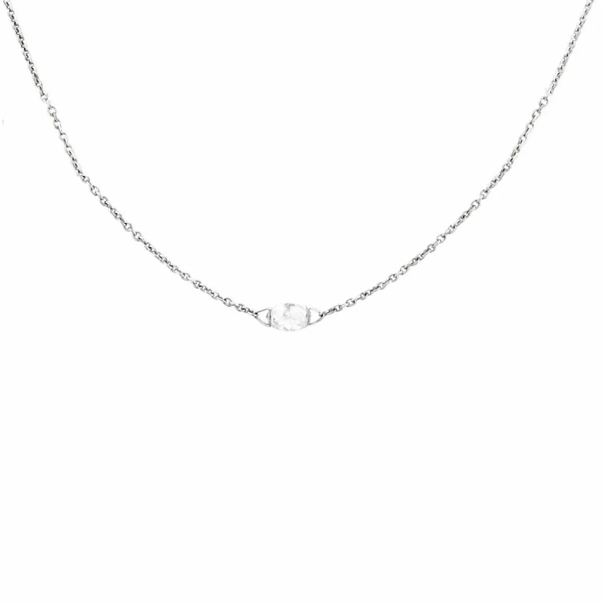 Single Briolette Diamond Necklace