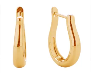 SJE310792 14K Curvy U Hoop Earrings