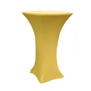 Spandex Cocktail Table Cover 36" Round - Gold