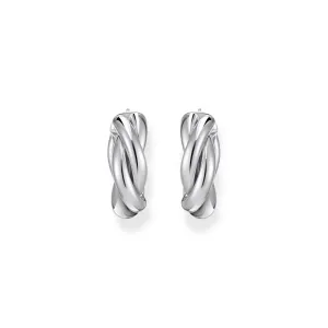 Sterling Silver Bold Elegance Intertwined Hoop Earrings CR742-001-21