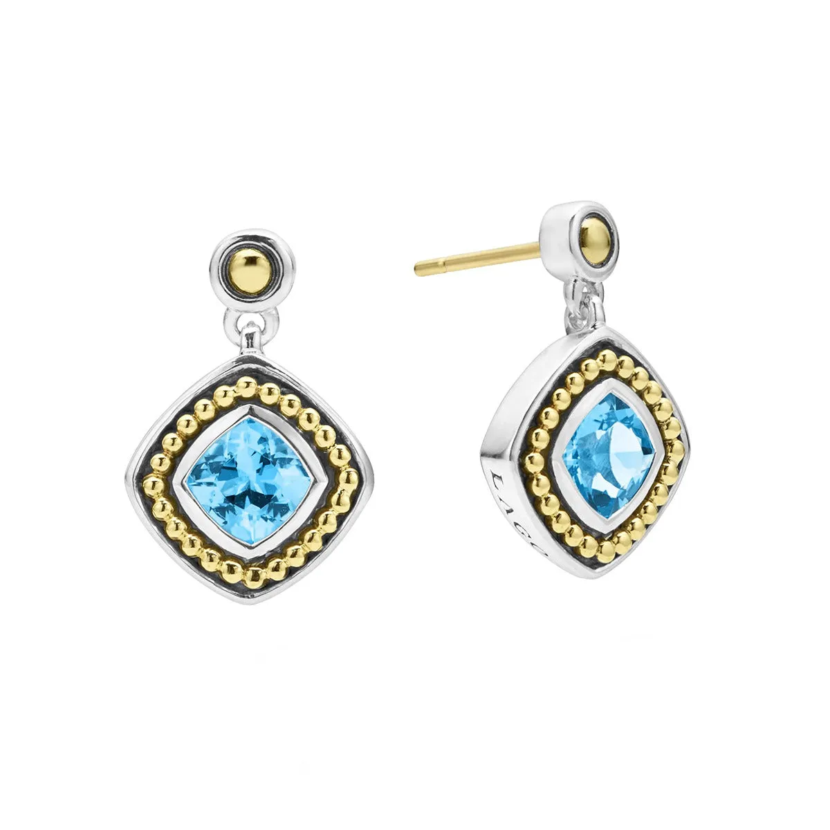 Swiss Blue Topaz Drop Earrings