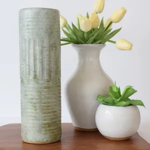 Vase 12" Cylinder Jade