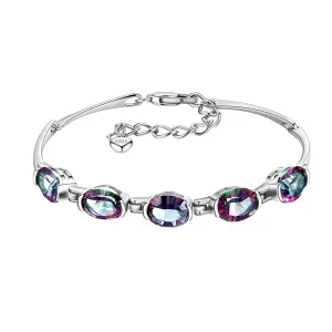 Women Bracelet Vintage Rainbow Mystic Topaz Gemstone Jewelry Gifts 925 Sterling Silver